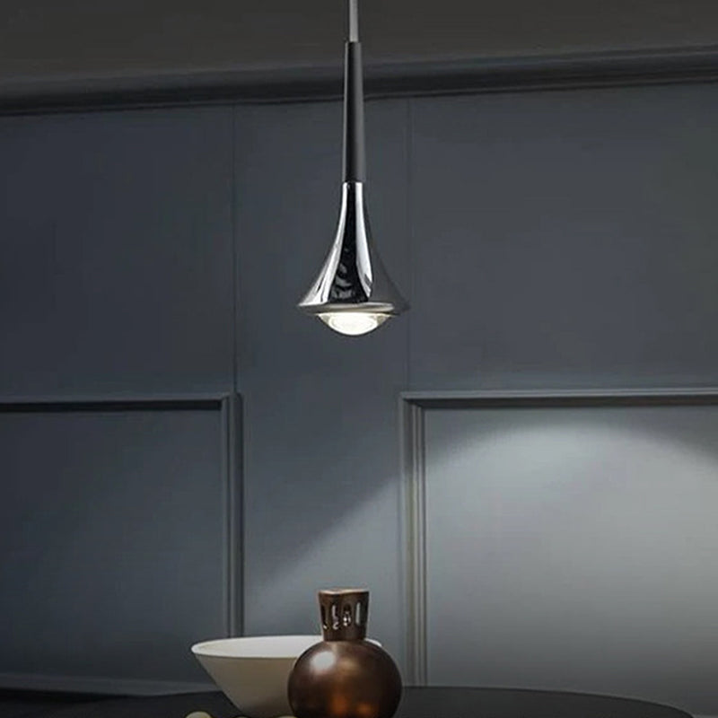 Water Drop Metal LED Nordic Staircase Pendant Light - 1-Light