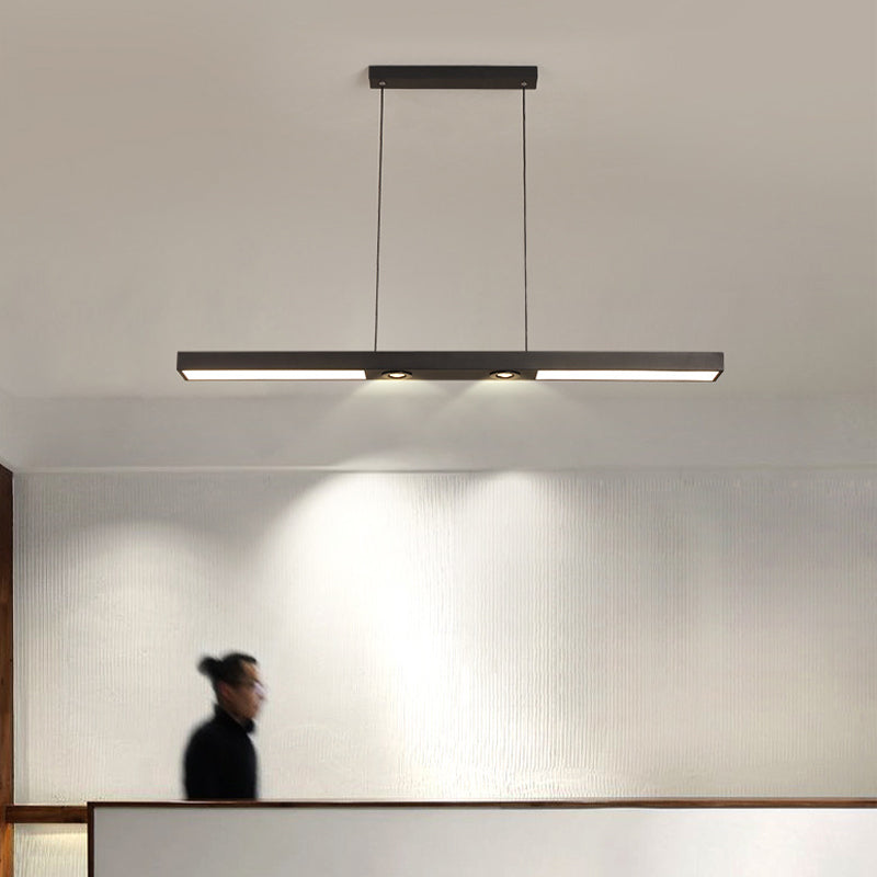 Linear LED Flush Mount Ceiling Light - Modern Black Slim Profile Spotlight Fixture