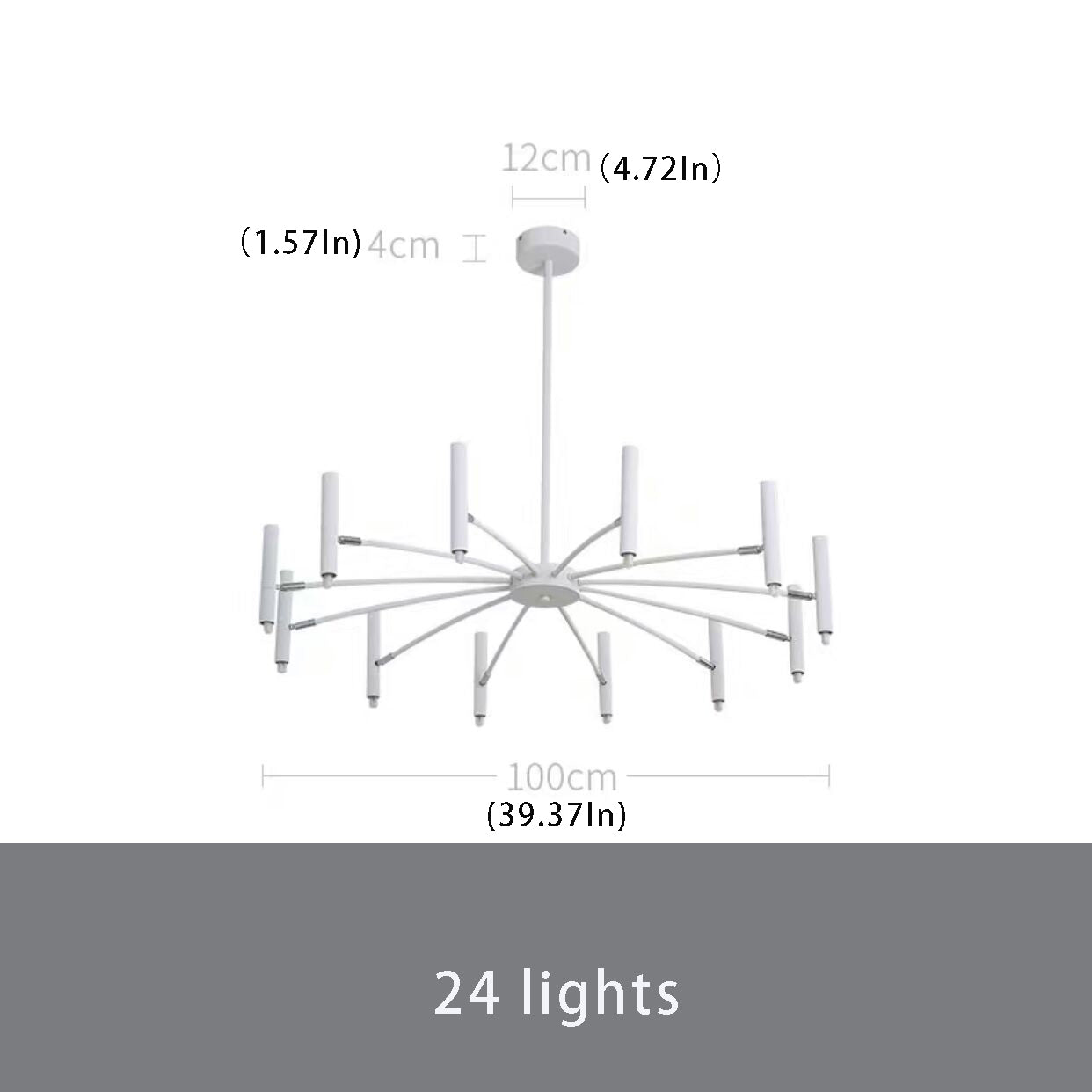 Sleek Adjustable Metal LED Chandelier with Tri-Mode Dimming