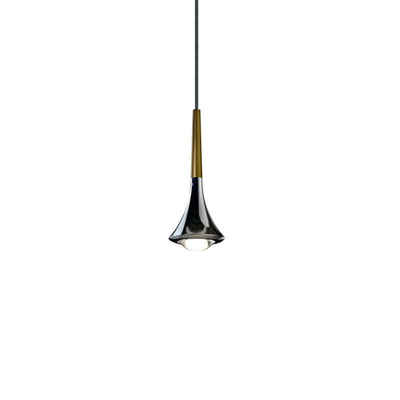 Water Drop Metal LED Nordic Staircase Pendant Light - 1-Light