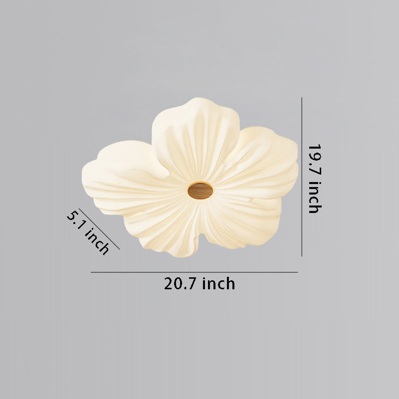 White Acrylic Flower Ceiling Lamp - Nordic Style, LED 3-Step Dimming, Ideal for Bedroom