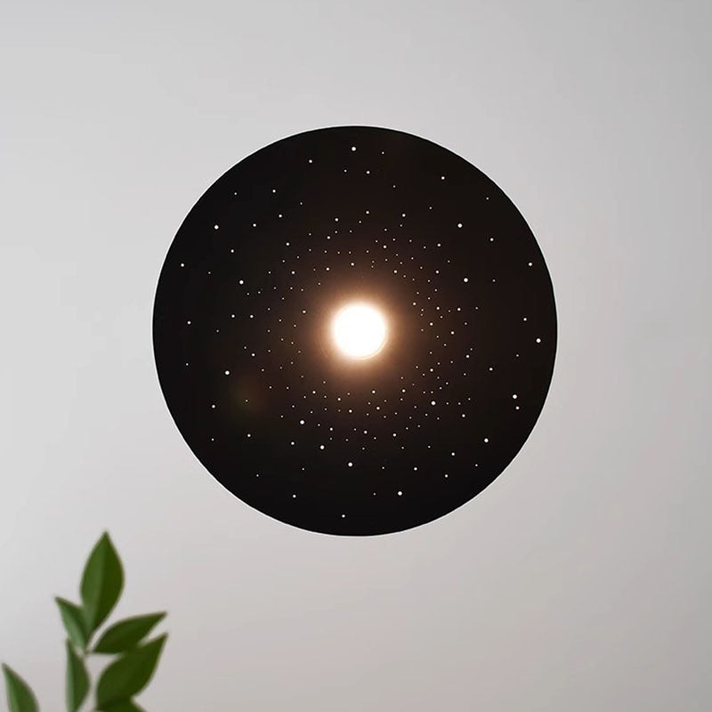 Round LED Pendant Light - Modern Flat Plate Hanging Lamp for Kitchen Island & Dining Room