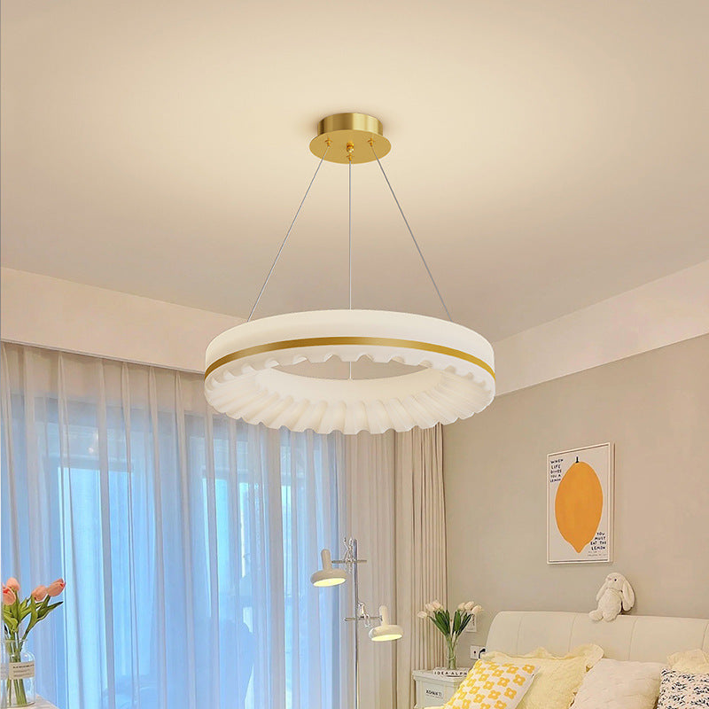 Three Step Dimming LED Chandelier , Simple Circle Cloud Ring, Modern Design for Kids' Room
