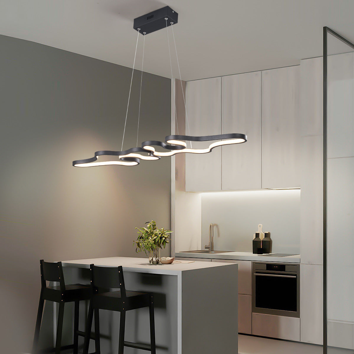 Linear LED Pendant Light , Modern Design for Island & Dining Room