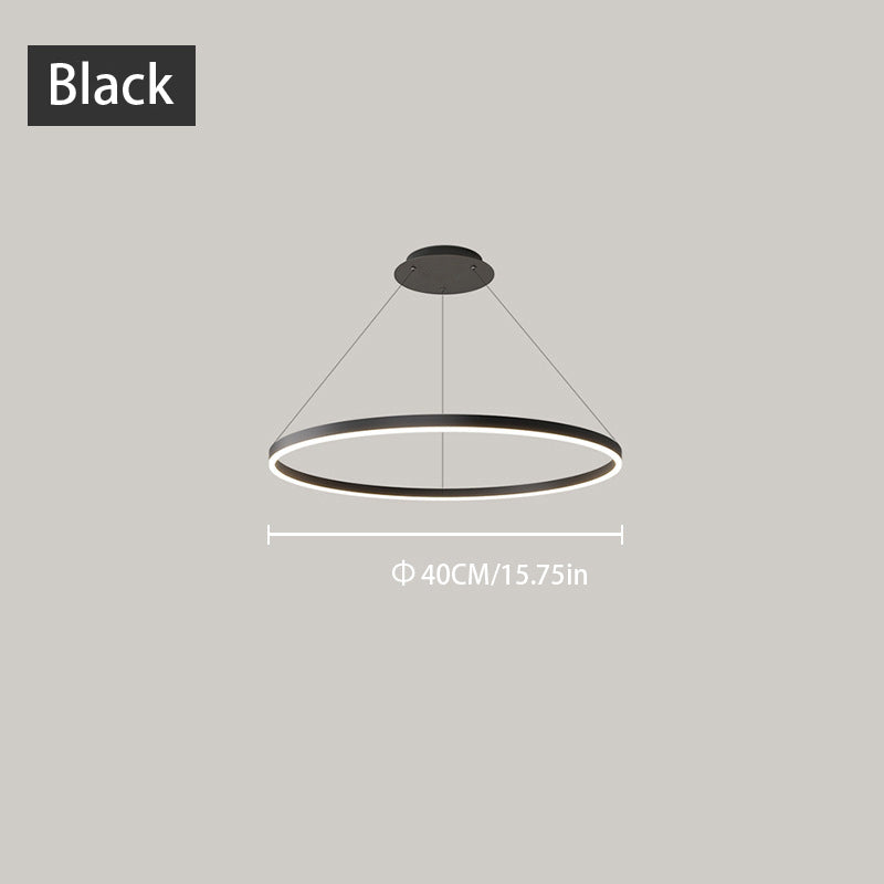 Modern Circular LED Chandelier - Sleek Hanging Pendant Light for Kitchen Islands & Dining Rooms