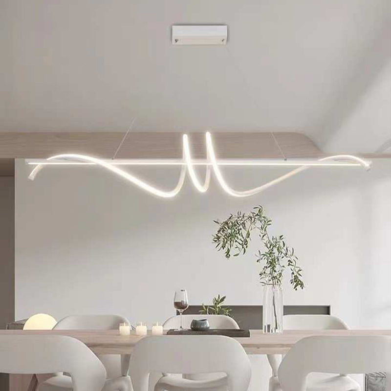 Modern Kitchen Island Chandelier - Nordic Style LED Lighting with Seamless Dimming Control