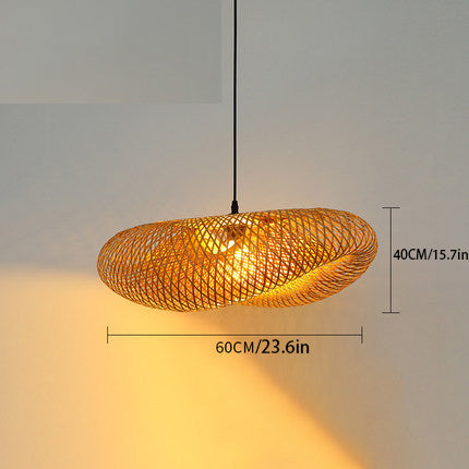 Curved Bamboo Pendant for Modern Farmhouse Style