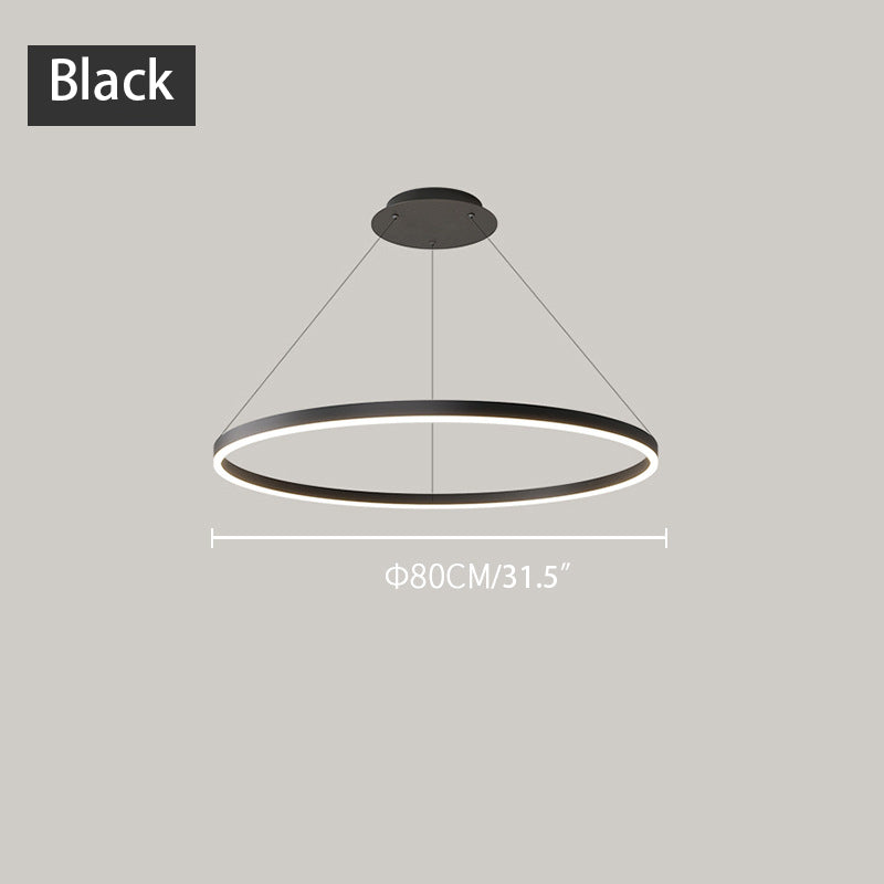 Modern Circular LED Chandelier - Sleek Hanging Pendant Light for Kitchen Islands & Dining Rooms