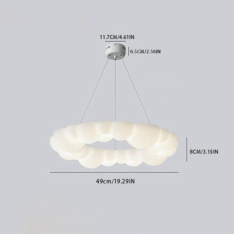 Bubble Cloud LED Ceiling Light - Nordic Stepless Dimming Chandelier with Creative Floating Design