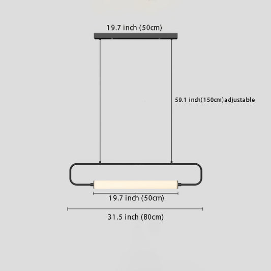 Minimalist Black/Gold LED Bar Pendant: Contemporary Style for Bars, Kitchens & Dining