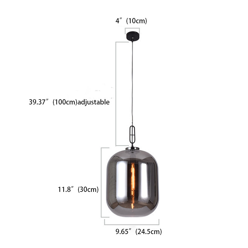 Sleek Glass Jar Pendant Light | Industrial LED Design
