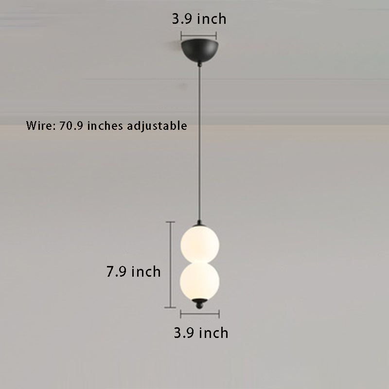 Modern Round String Vertical Balls Pendant – Dimmable LED Chandelier