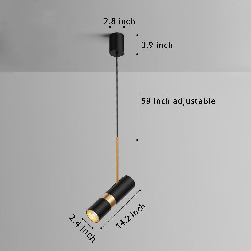 3-Step Dimming Modern Pendant Light | Creative Cylindrical LED for Bedroom