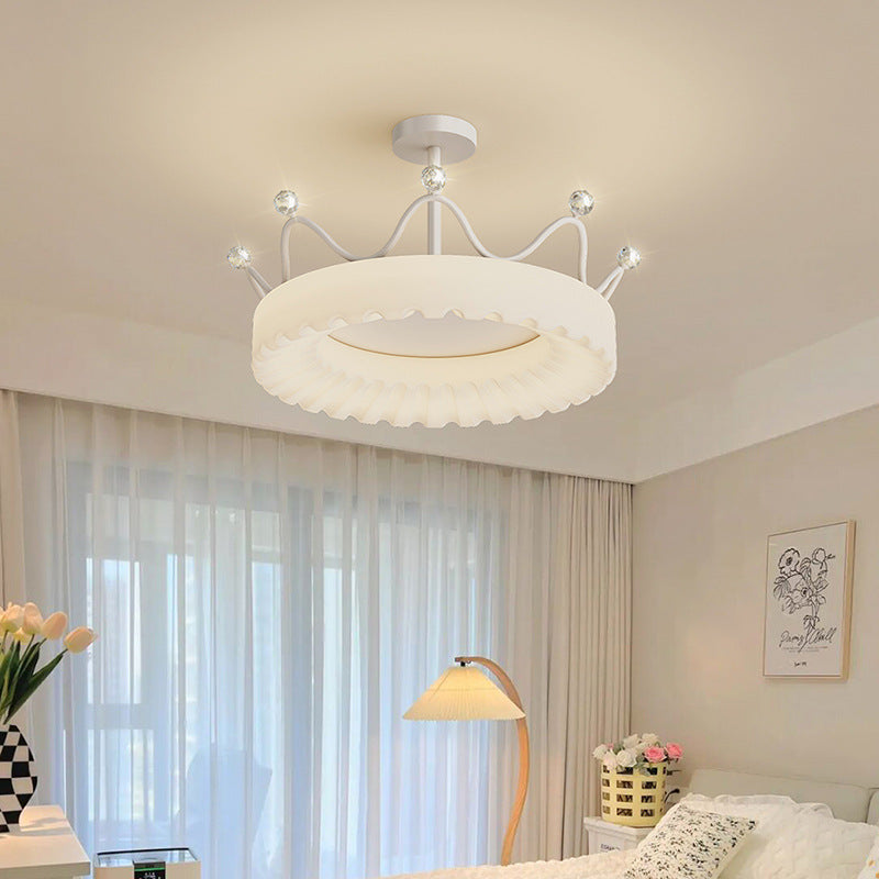 Creative Crowns Luxury Modern LED Ceiling Light - 3-Step Dimming, Sleek Design for Living Room