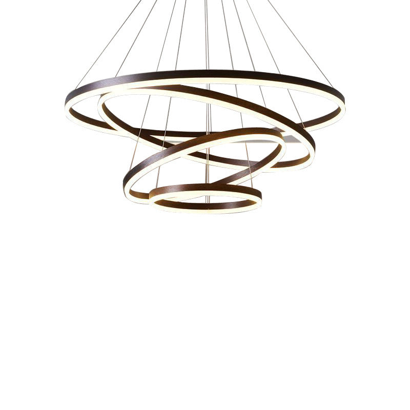 Modern Circular LED Chandelier - Sleek Hanging Pendant Light for Kitchen Islands & Dining Rooms