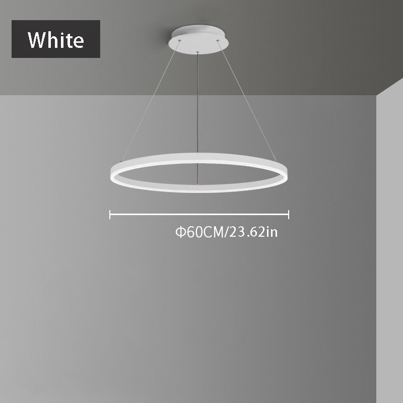 Modern Circular LED Chandelier - Sleek Hanging Pendant Light for Kitchen Islands & Dining Rooms