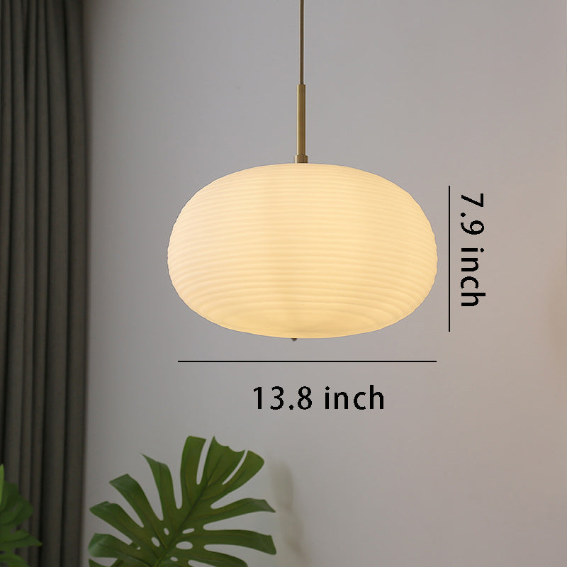 White Glass Pendant Light - Elegant Hanging Design