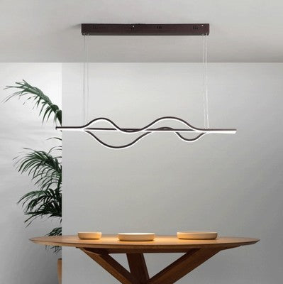 Sleek Wave 40'' Modern Pendant Light - Dimmable LED