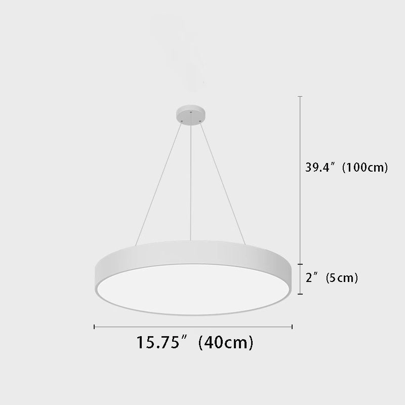 Modern Round Pendant LED Luminaires – Suspended Office Lighting for Workspace