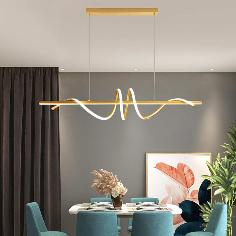 Modern Kitchen Island Chandelier - Nordic Style LED Lighting with Seamless Dimming Control