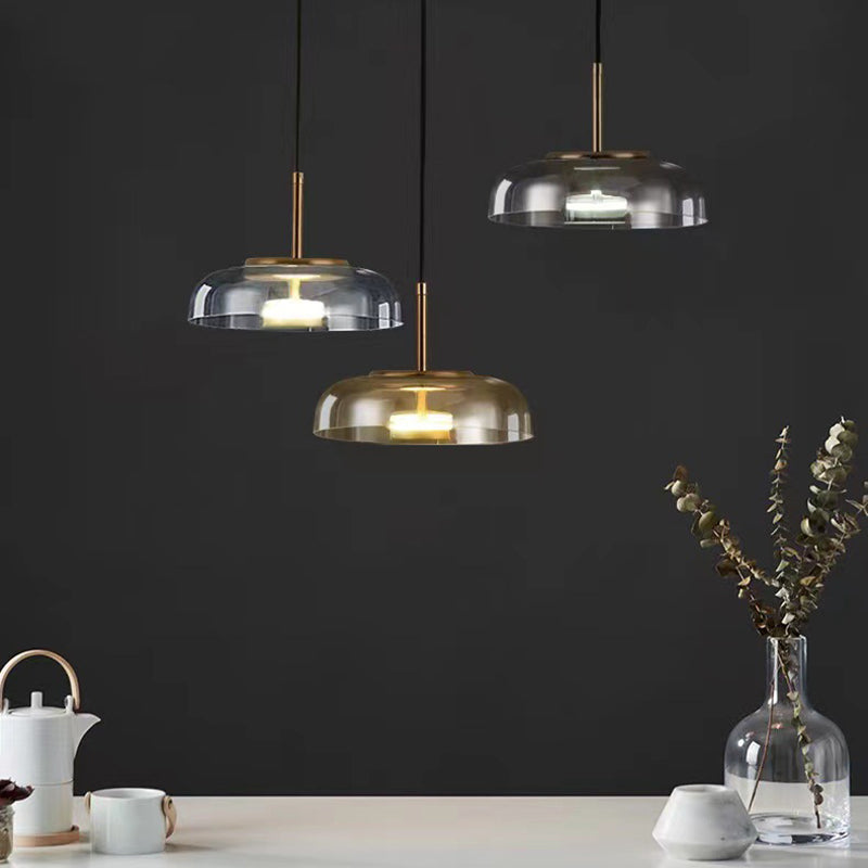 Classic Nordic 1-Light Glass Pendant Lamp – LED Hanging Lighting