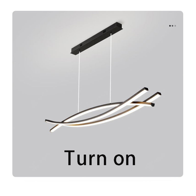 LED Dimmable Long Lines Chandelier for Dining Room