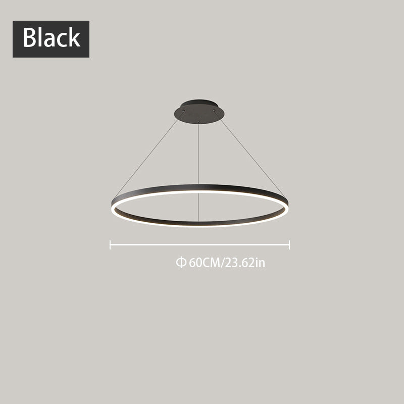 Modern Circular LED Chandelier - Sleek Hanging Pendant Light for Kitchen Islands & Dining Rooms