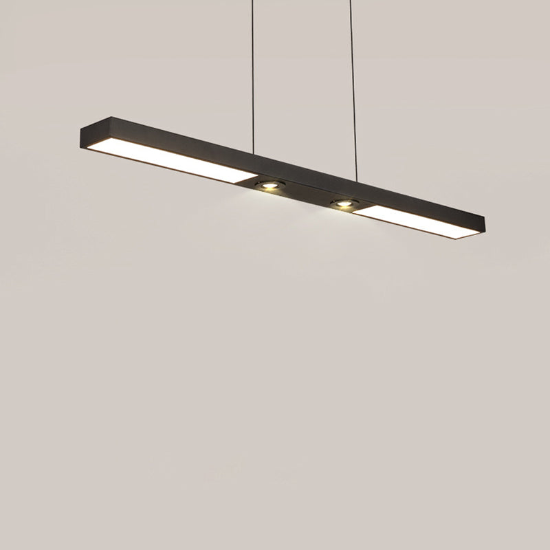 Linear LED Flush Mount Ceiling Light - Modern Black Slim Profile Spotlight Fixture
