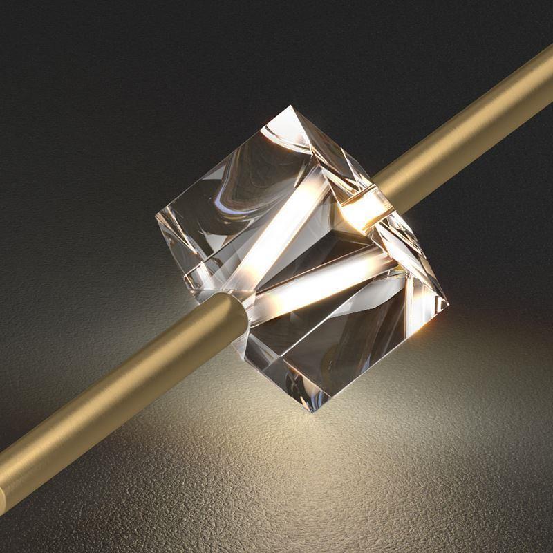 Modern 1-Light Copper Pendant Light with Single Crystal Accent & 3-Step Dimming LED