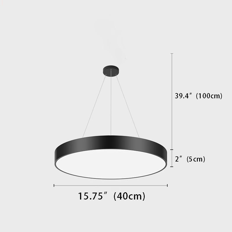 Modern Round Pendant LED Luminaires – Suspended Office Lighting for Workspace