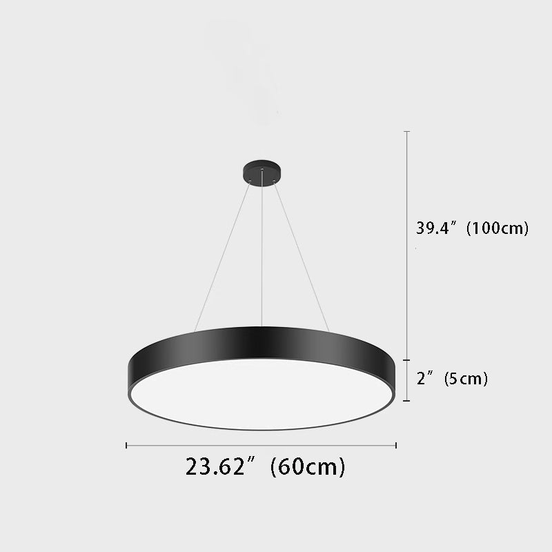 Modern Round Pendant LED Luminaires – Suspended Office Lighting for Workspace