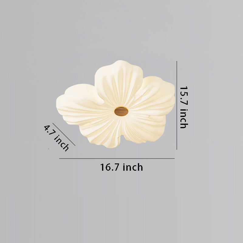 White Acrylic Flower Ceiling Lamp - Nordic Style, LED 3-Step Dimming, Ideal for Bedroom
