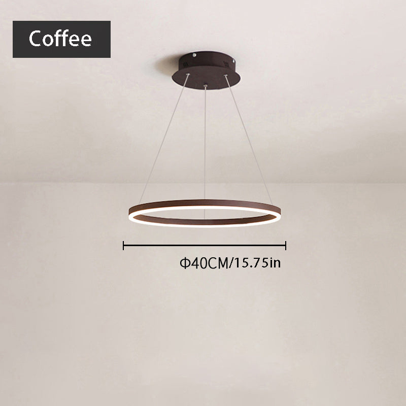 Modern Circular LED Chandelier - Sleek Hanging Pendant Light for Kitchen Islands & Dining Rooms