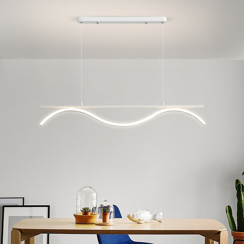 Linear Wave Design 1-Light LED Island Light - 47'' Length