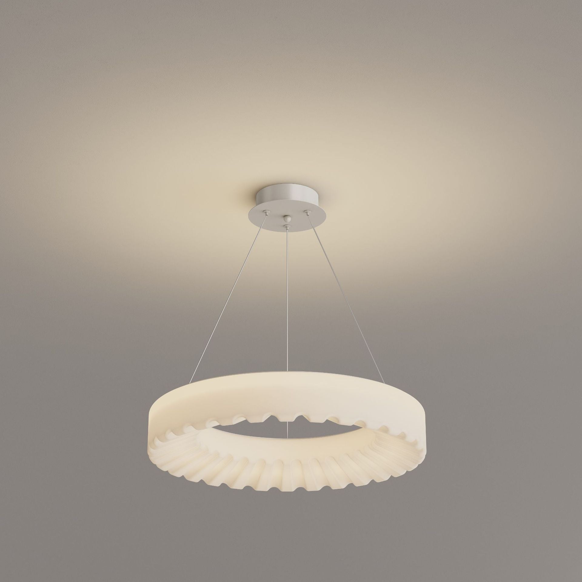 Three Step Dimming LED Chandelier , Simple Circle Cloud Ring, Modern Design for Kids' Room