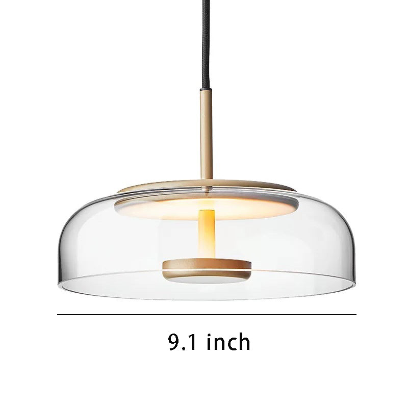 Classic Nordic 1-Light Glass Pendant Lamp – LED Hanging Lighting