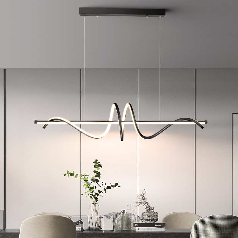 Modern Kitchen Island Chandelier - Nordic Style LED Lighting with Seamless Dimming Control