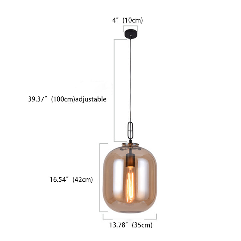 Sleek Glass Jar Pendant Light | Industrial LED Design