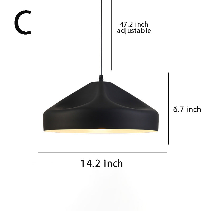 Pleat Box 1-Light LED Pendant Light , Black/White Aluminum Hanging Fixture