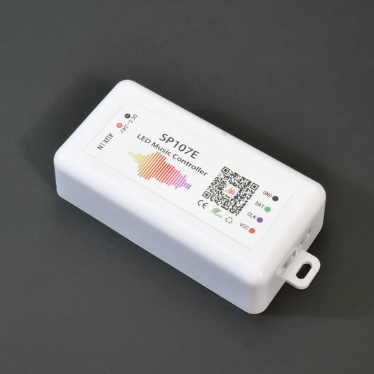 SP107E SPI Bluetooth LED Controller - Music Sync, DC5V-24V Wide Voltage for Pixels Strip/String/Modules
