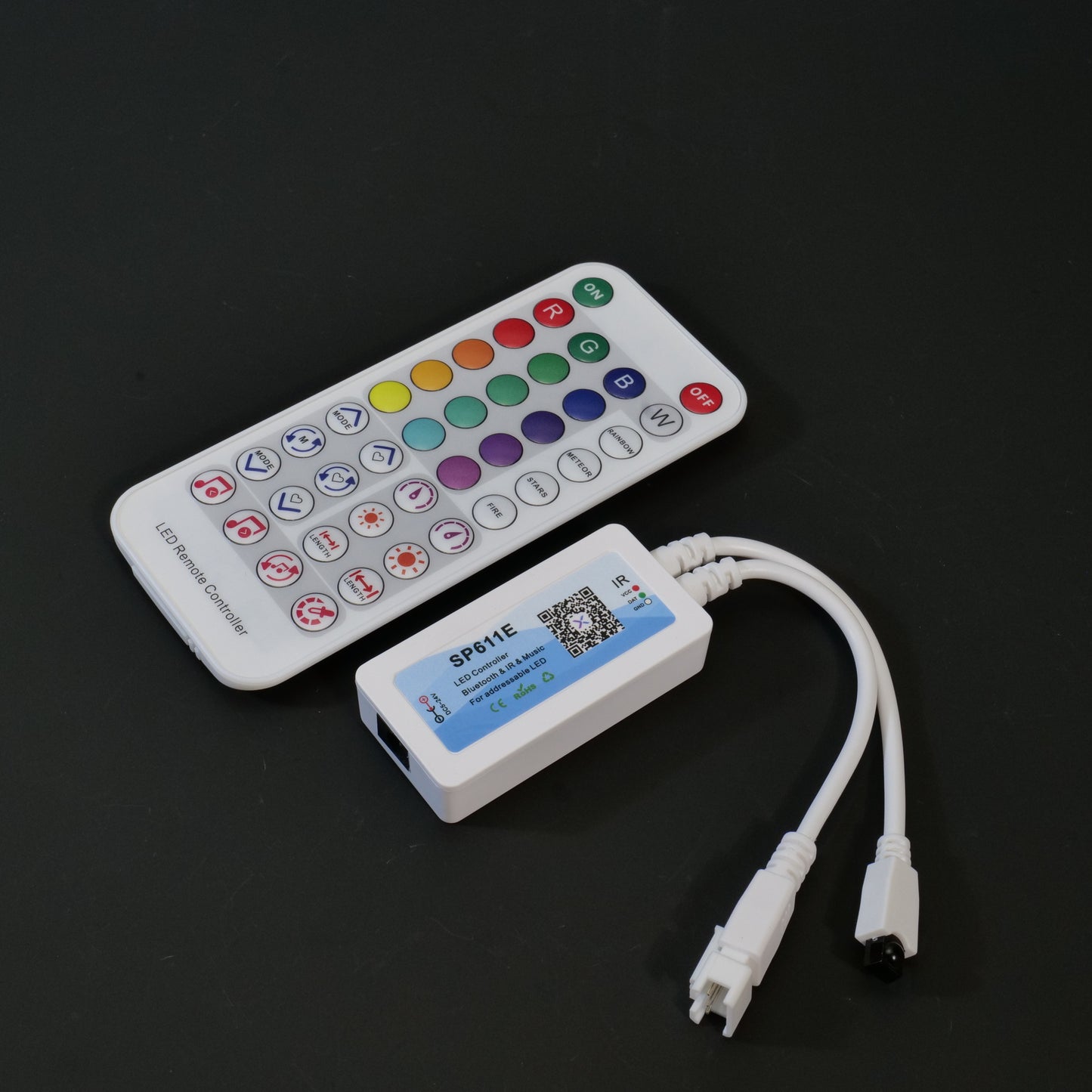 SP611E Bluetooth LED Controller - DC5V-24V, Compatible with WS2812B/WS2811/SK6812 LED Strips