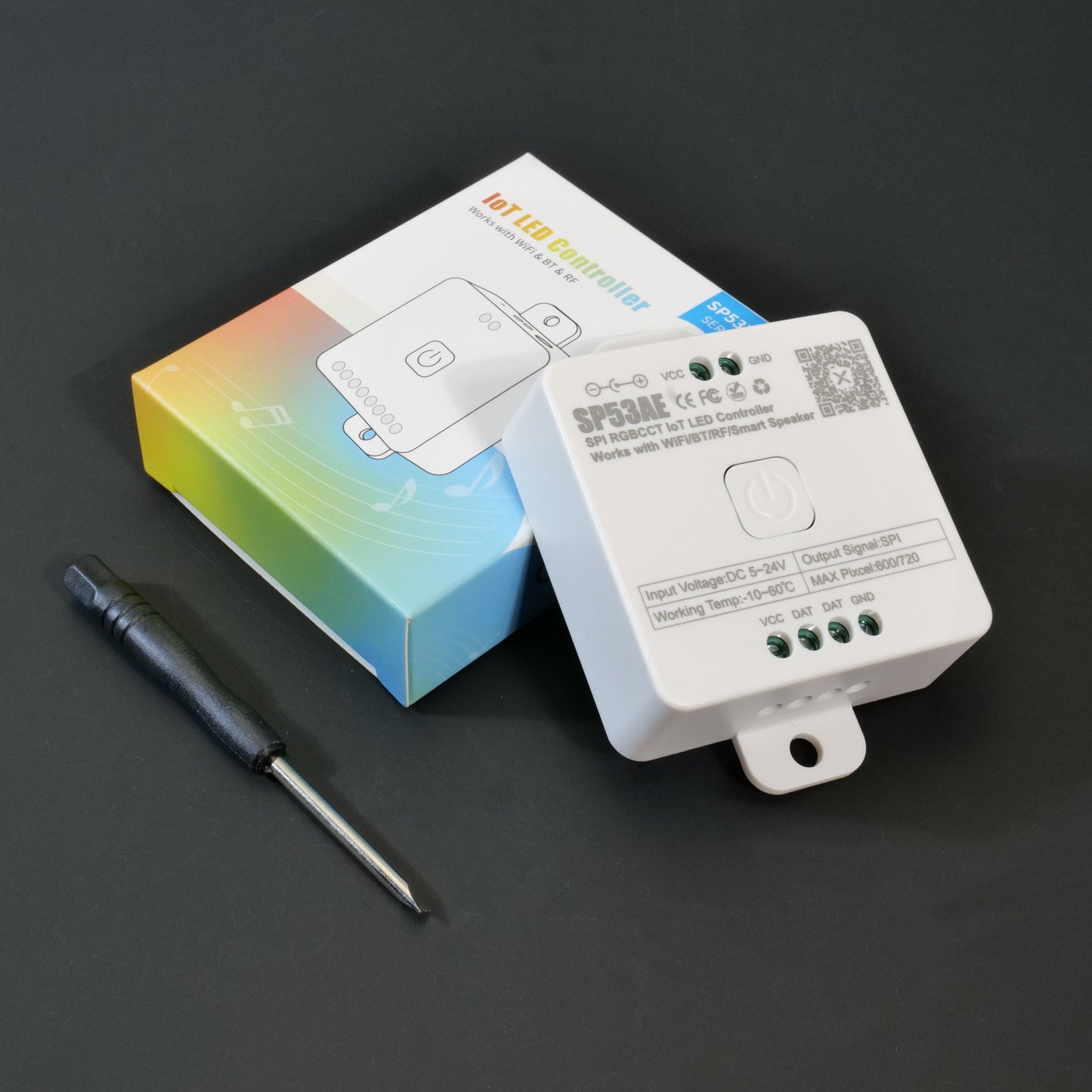 SP536E-SP53CE SPI LED Controller - Wifi (Alexa/Google Home) & BT, 5V-24V for FCOB/WS2812B/WS2811/SK6812/WS2814/RGB/RGBW Strips