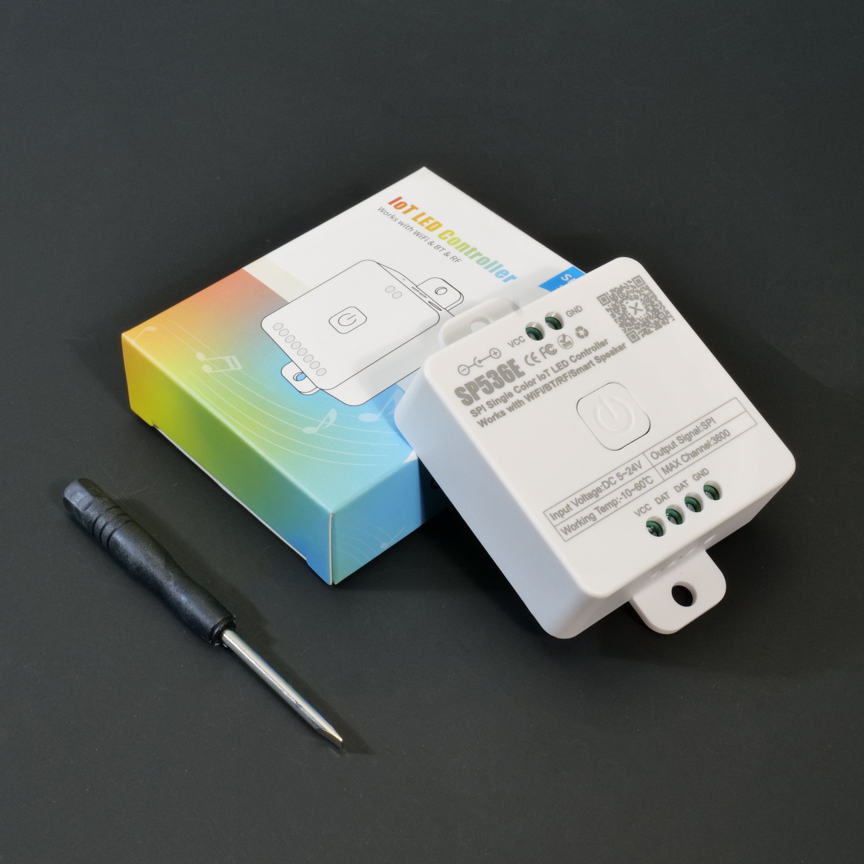 SP536E-SP53CE SPI LED Controller - Wifi (Alexa/Google Home) & BT, 5V-24V for FCOB/WS2812B/WS2811/SK6812/WS2814/RGB/RGBW Strips