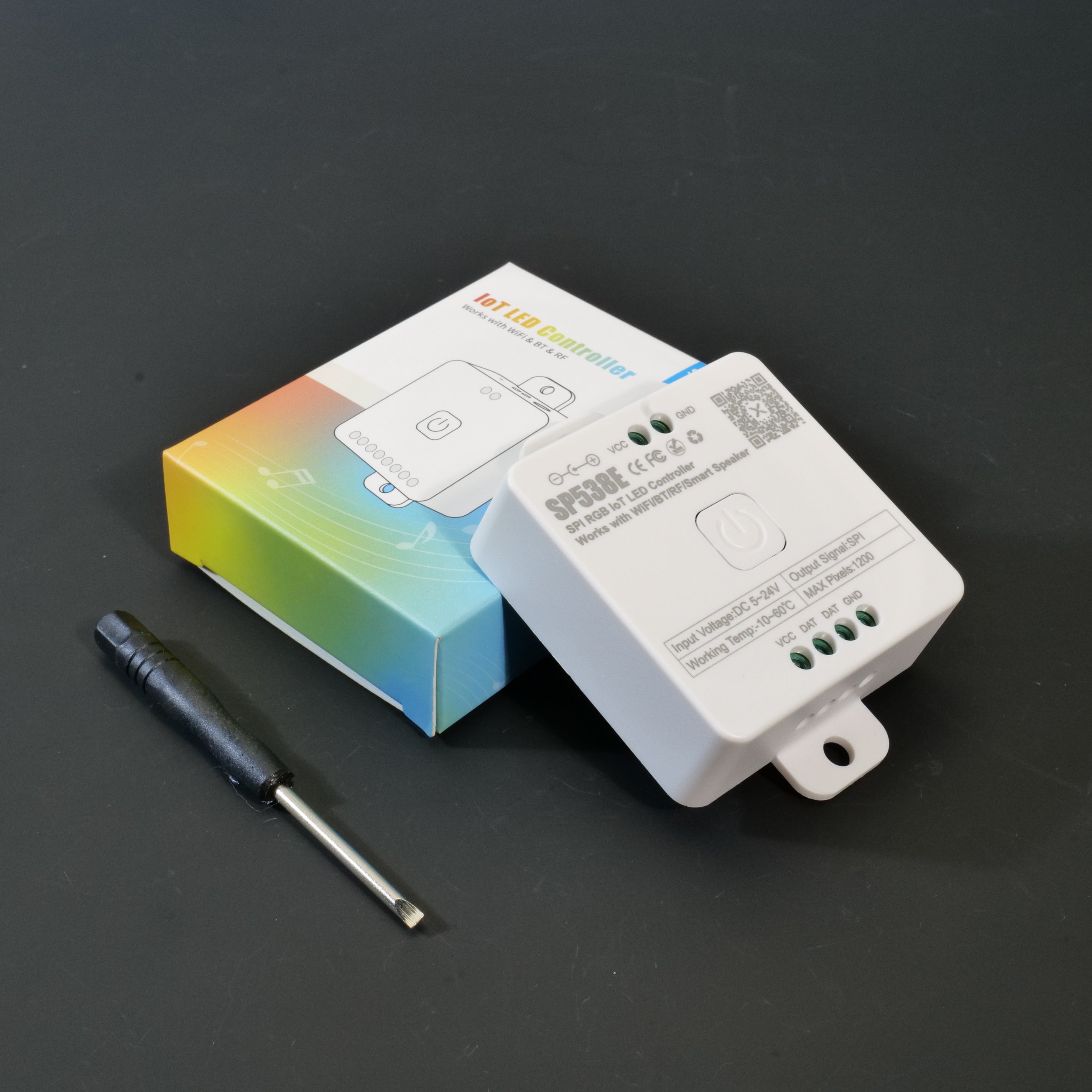 SP536E-SP53CE SPI LED Controller - Wifi (Alexa/Google Home) & BT, 5V-24V for FCOB/WS2812B/WS2811/SK6812/WS2814/RGB/RGBW Strips