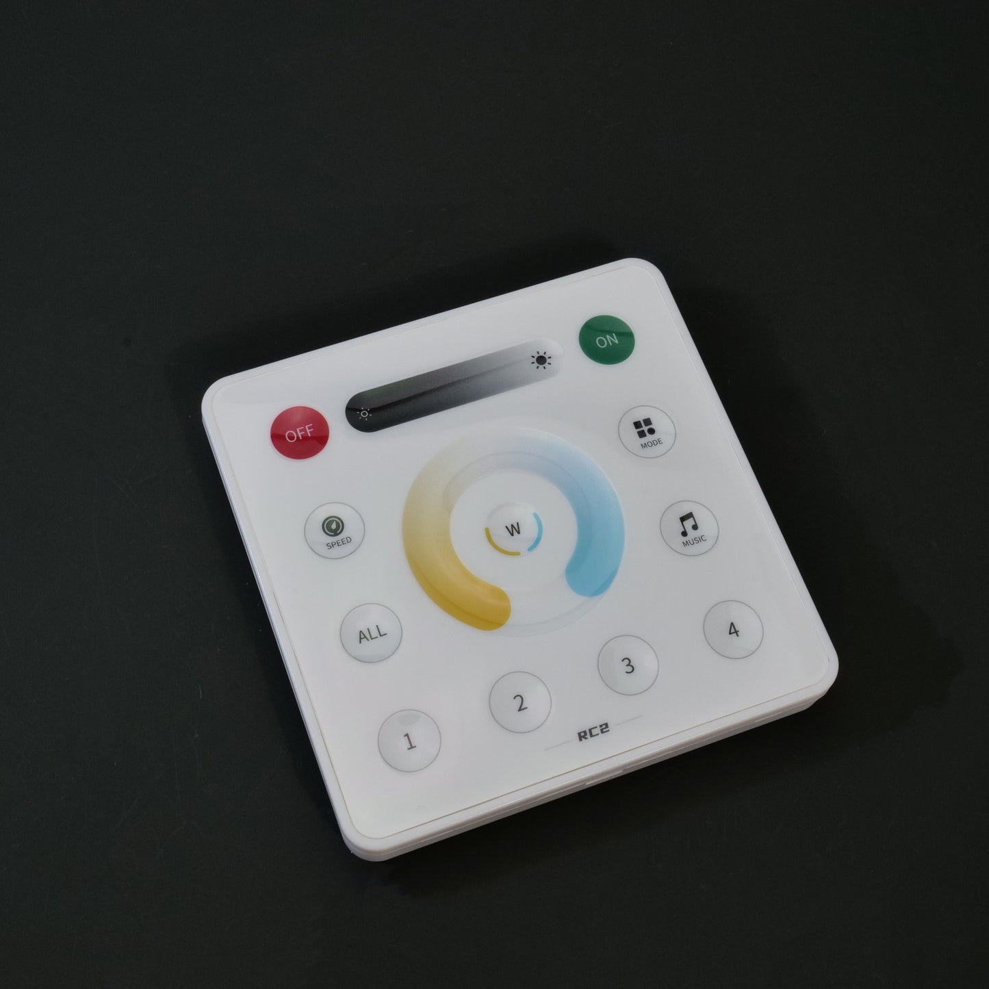 RC1-RC4 2.4GHz Wall Touch LED Remote - SPI PWM for SP63*E Controllers, Compatible with FCOB/DIM/CCT/RGB/RGBW/WS2812B Pixel Strips, 3V