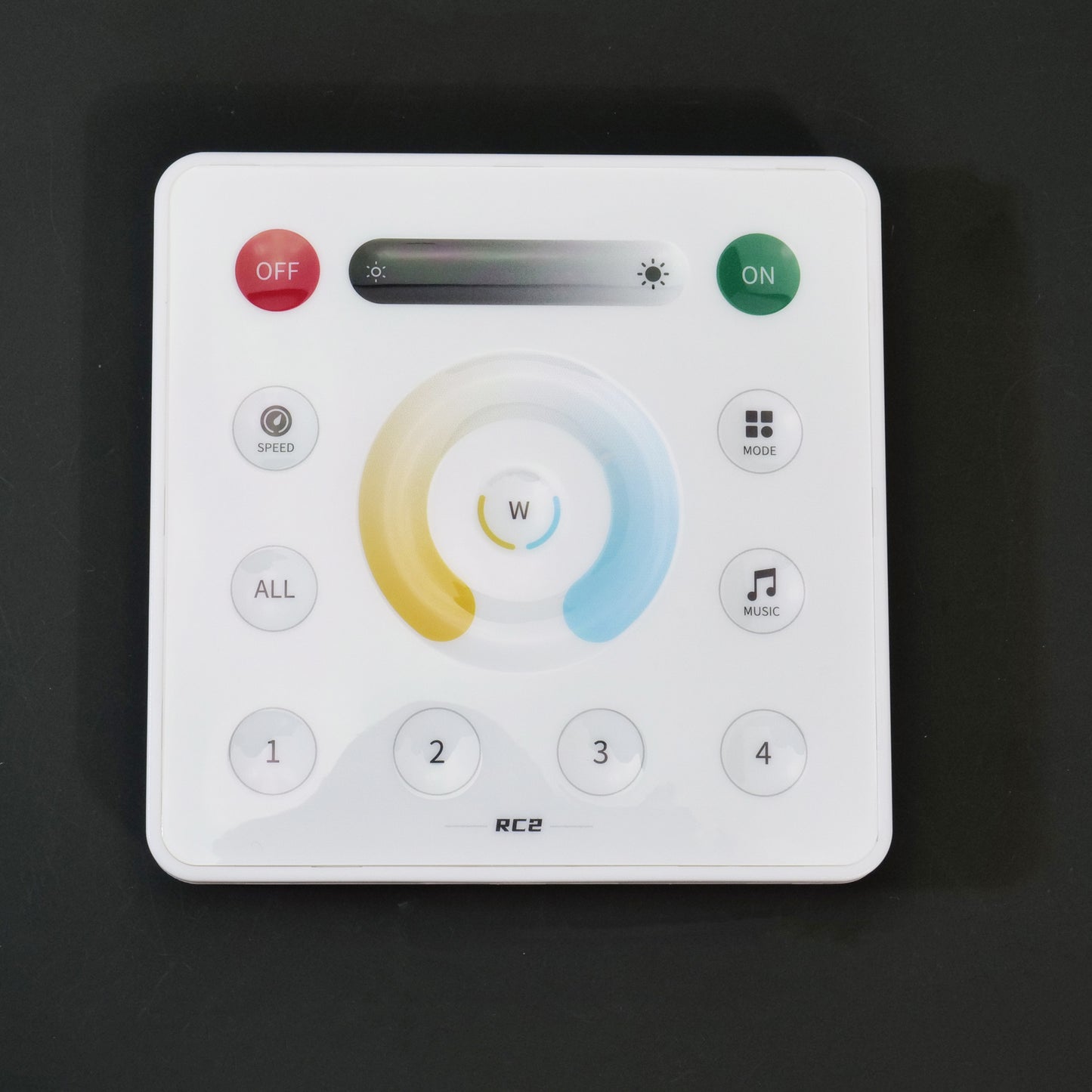 RC1-RC4 2.4GHz Wall Touch LED Remote - SPI PWM for SP63*E Controllers, Compatible with FCOB/DIM/CCT/RGB/RGBW/WS2812B Pixel Strips, 3V