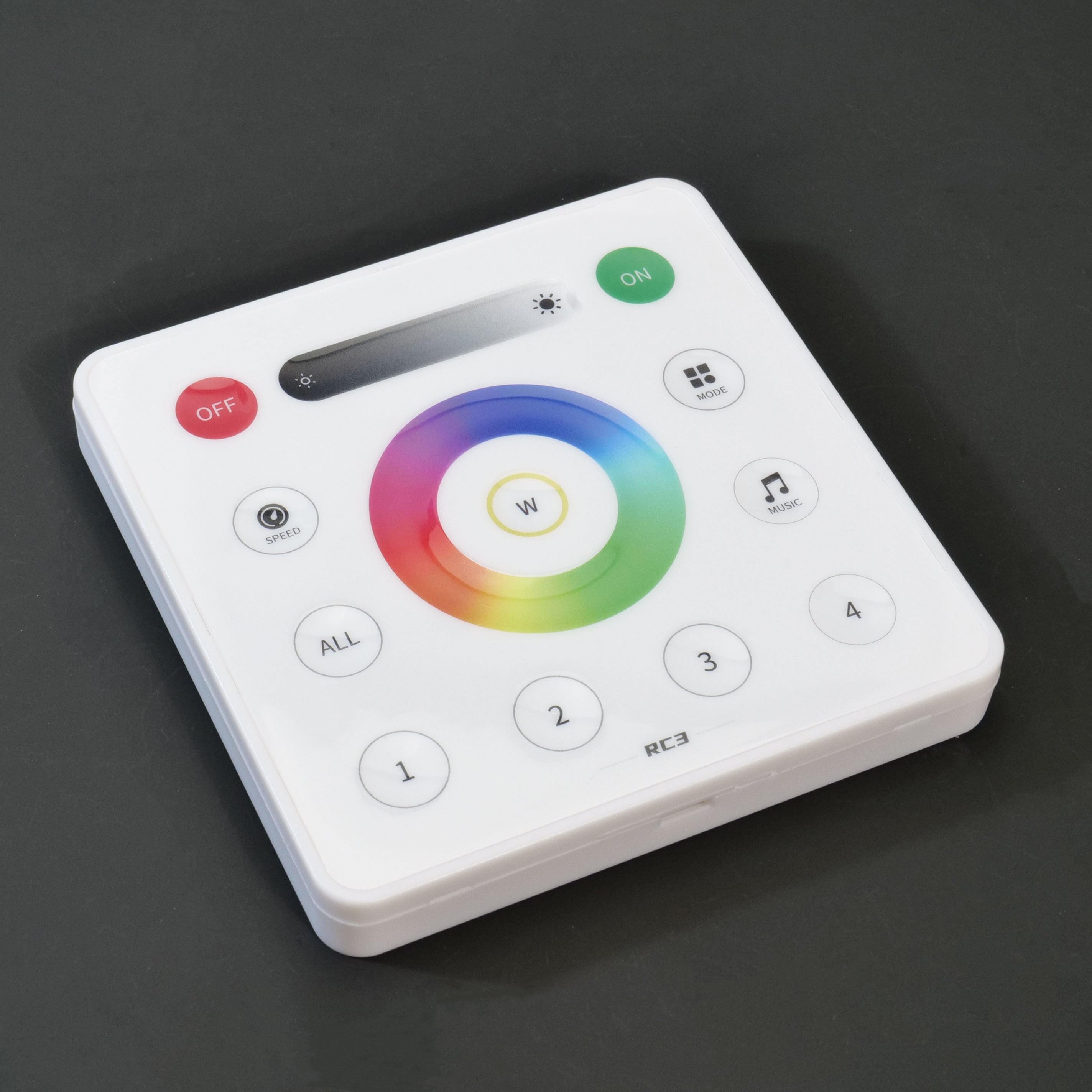 RC1-RC4 2.4GHz Wall Touch LED Remote - SPI PWM for SP63*E Controllers, Compatible with FCOB/DIM/CCT/RGB/RGBW/WS2812B Pixel Strips, 3V