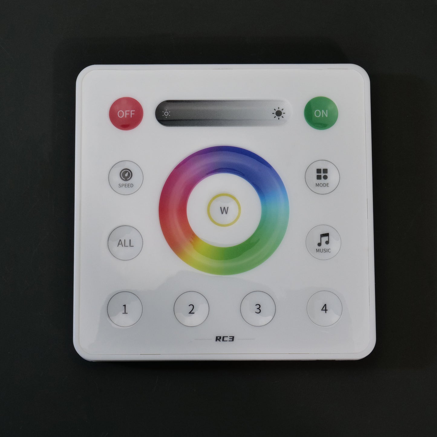 RC1-RC4 2.4GHz Wall Touch LED Remote - SPI PWM for SP63*E Controllers, Compatible with FCOB/DIM/CCT/RGB/RGBW/WS2812B Pixel Strips, 3V