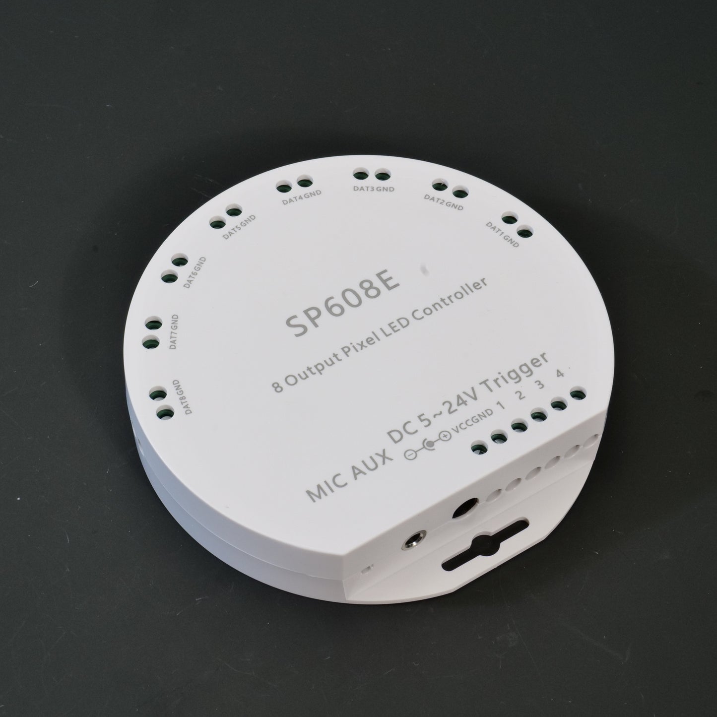 SP608E 8CH Signal Output Music LED Controller - Bluetooth App (IOS/Android), Built-In Mic, DC5V-24V for WS2812B/WS2811/WS2815 Strips