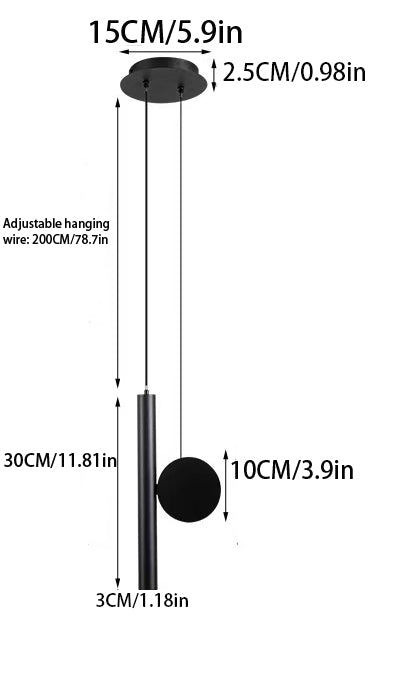 Doi LED Pendant Light: Adjustable Tube Spotlight for Versatile Illumination